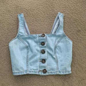 Jean material Forever 21 tank top
